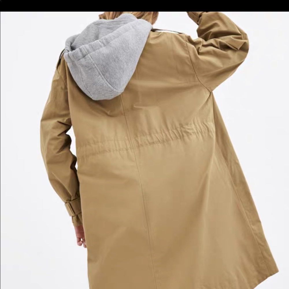 Worn twice Zara hooded trench coat - Picture 9 of 10